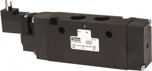 Parker B612BB549A Stacking Solenoid Valve Single Solenoid, 4-Way, 2 Position, Air Return