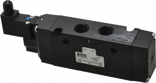Parker B612BB553A Stacking Solenoid Valve Single Solenoid, 4-Way, 2 Position, Air Return