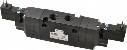 Parker B552BB549C Stacking Solenoid Valve Double Solenoid, 4-Way, 3 Position, Solenoid Return