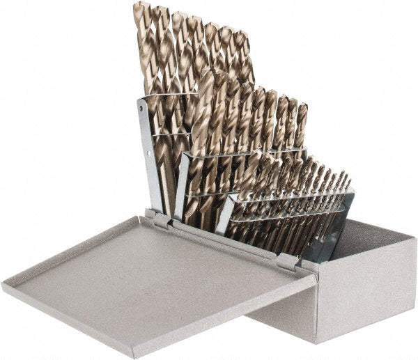 Triumph Twist Drill 099822 Drill Bit Set Jobber Length Drill Bits, 29 Pc, 135 &deg, Cobalt