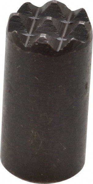 Fairlane HS-205 8-32 Thread, 1/4" Diam, 1/2" High, Threaded, Extra Fine Tooth Grade Diamond Serration Tooth Pattern, High Speed Steel, Round Positioning Gripper