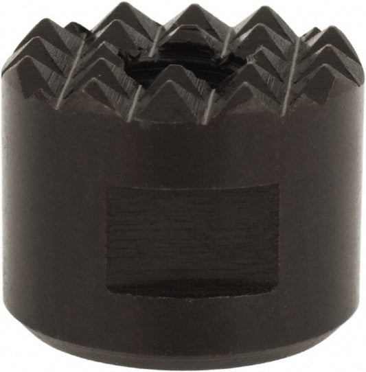 Fairlane HS-625 1/4-28 Thread, 5/8" Diam, 1/2" High, Threaded, Fine Tooth Grade Diamond Serration Tooth Pattern, High Speed Steel, Round Positioning Gripper