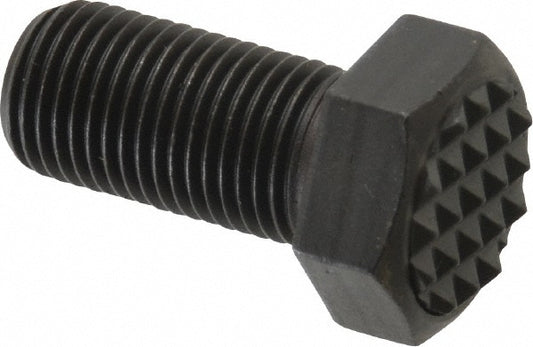 Fairlane CTH-0240 Serrated Tooth, 1/2-20, 1" Shank Length, 1" Thread Length, Black Oxide Finish, Hex Head, Adjustable Positioning Gripper