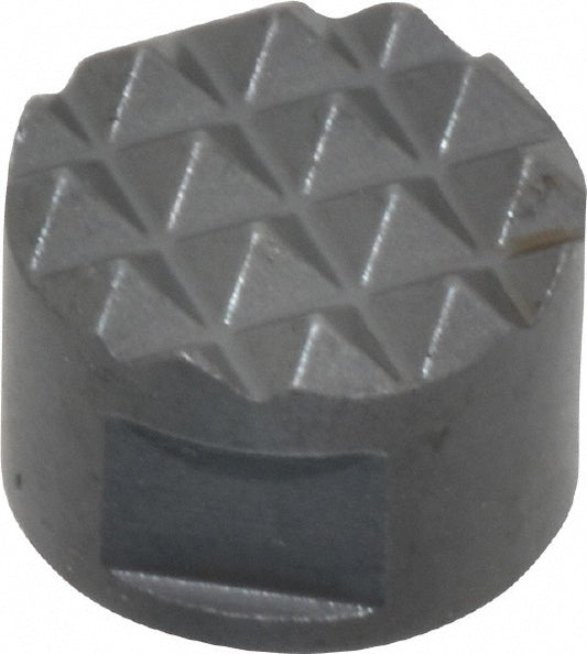 Fairlane FSC-841 10-32 Thread, 1/2" Diam, 3/8" High, Threaded, Fine Tooth Grade Diamond Serration Tooth Pattern, Solid Carbide, Round Positioning Gripper