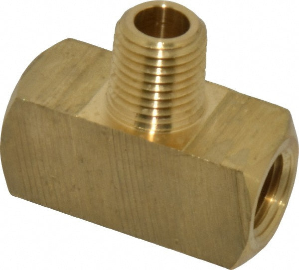 Eaton 3600X4 Industrial Pipe Male Branch Tee 1/4" Female Thread, 1/4" Male Thread, MNPTF x FNPTF