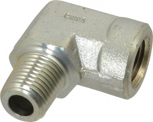 Eaton 2089-4-4S Industrial Pipe 90 &deg Street Elbow 1/4" Female Thread, 1/4" Male Thread, MNPT x FNPT
