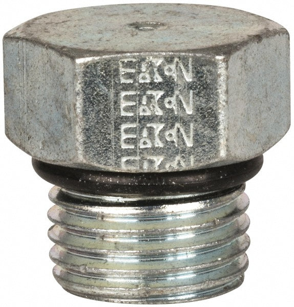 Eaton 900598-6S Industrial Pipe Hex Plug 3/8" Male Thread, Male Straight Thread O-Ring