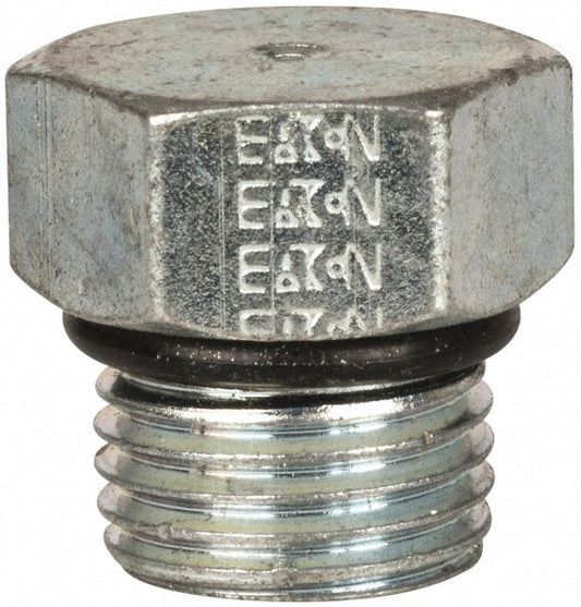 Eaton 900598-6S Industrial Pipe Hex Plug 3/8" Male Thread, Male Straight Thread O-Ring