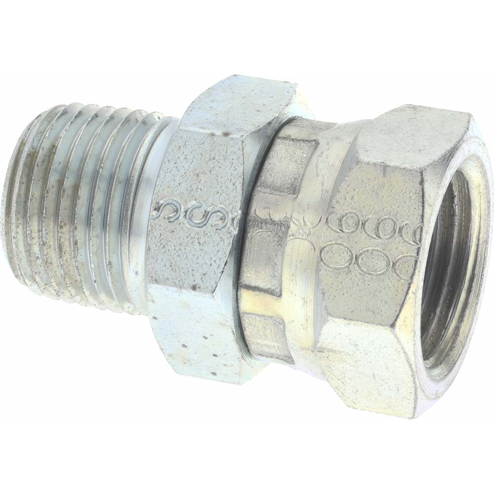 Eaton 2045-6-6S Industrial Pipe Adapter 3/8-18 Female Thread, 3/8-18 Male Thread, MNPT x FNPSM