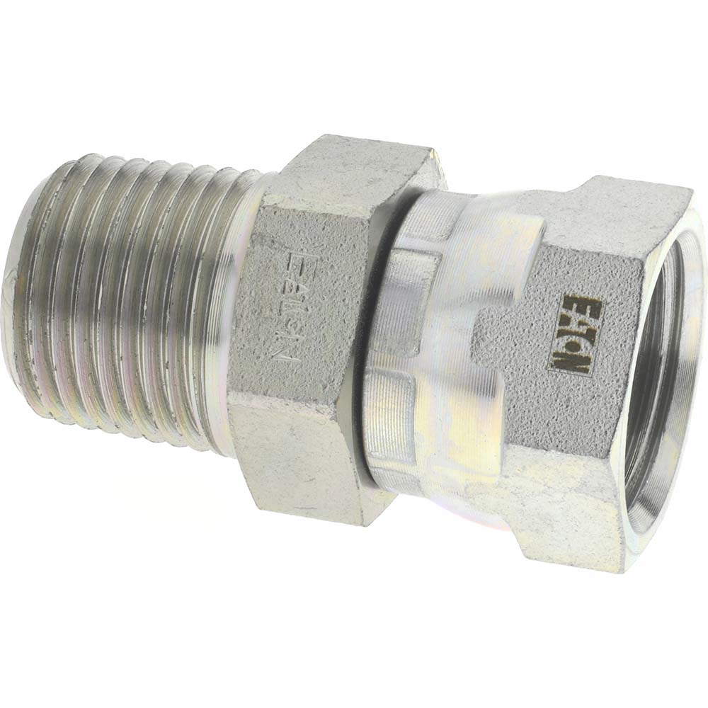 Eaton 2045-8-8S Industrial Pipe Adapter 1/2-14 Female Thread, 1/2-14 Male Thread, MNPT x FNPSM