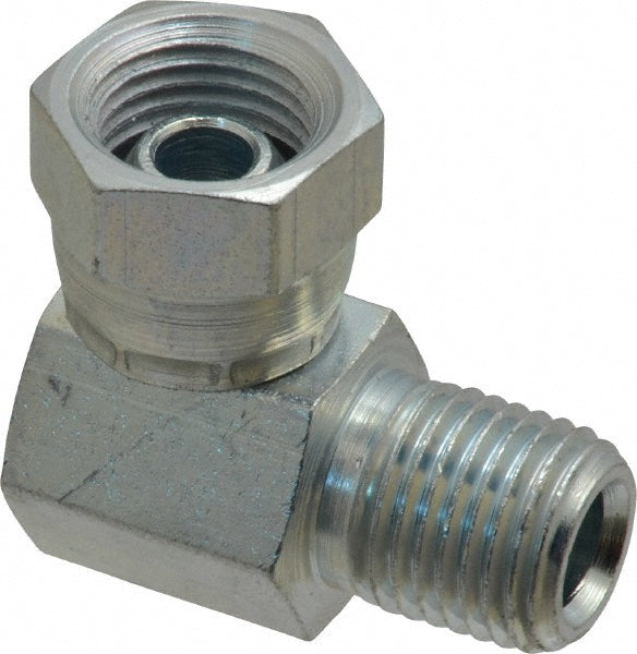 Weatherhead 2047-4-4S Industrial Pipe 90 &deg Elbow Adapter 1/4-18 Female Thread, 1/4-18 Male Thread, FNPSM x MNPT