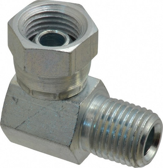 Weatherhead 2047-4-4S Industrial Pipe 90 &deg Elbow Adapter 1/4-18 Female Thread, 1/4-18 Male Thread, FNPSM x MNPT