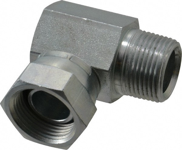 Weatherhead 2047-12-12S Industrial Pipe 90 &deg Elbow Adapter 3/4-14 Female Thread, 3/4-14 Male Thread, FNPSM x MNPT