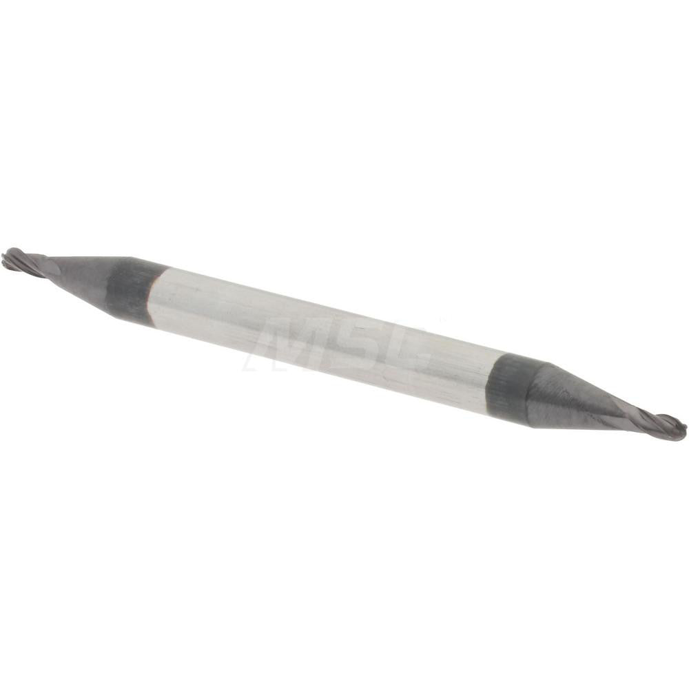 Accupro 09743089 Ball End Mill 0.0469" Dia, 0.0938" LOC, 4 Flute, Solid Carbide