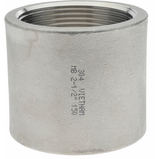 Merit Brass K411-40 Pipe Coupling 2-1/2", 304 Stainless Steel