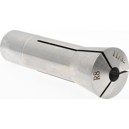 Value Collection 231-4722 R8 Collet 11/32", 0.0007" TIR, Round, 7/16-20 Drawbar Thread