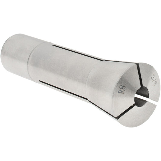 Value Collection 231-4724 R8 Collet 3/8", 0.0007" TIR, Round, 7/16-20 Drawbar Thread