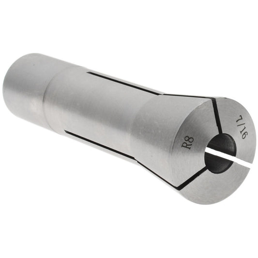 Value Collection 231-4728 R8 Collet 7/16", 0.0007" TIR, Round, 7/16-20 Drawbar Thread