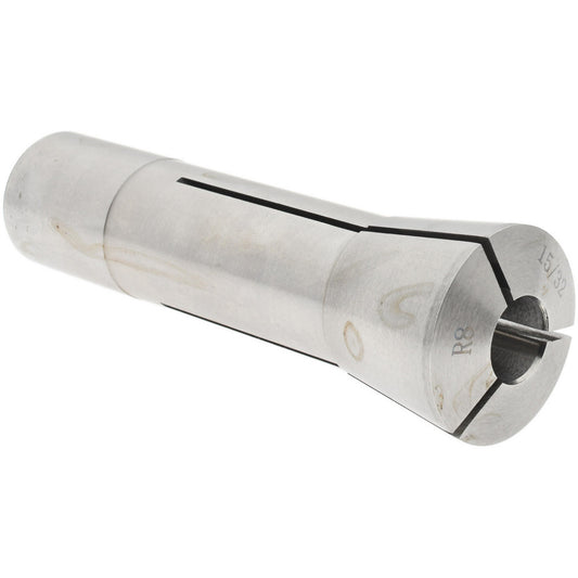 Value Collection 231-4730 R8 Collet 15/32", 0.0007" TIR, Round, 7/16-20 Drawbar Thread