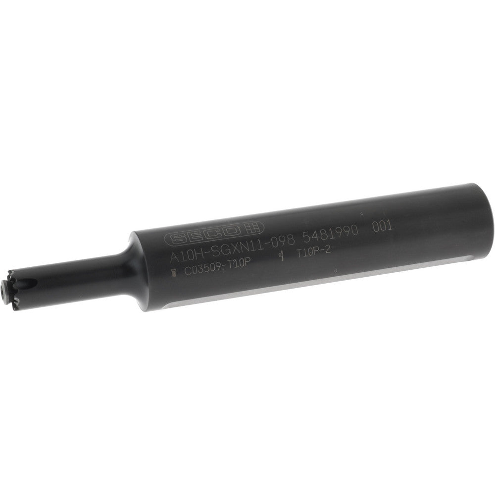 Seco 02450443 Indexable Boring Bar A10H-SGXN11-098, 0.433" Min Bore Dia, Neutral Cut, 5/8" Shank Dia, Steel