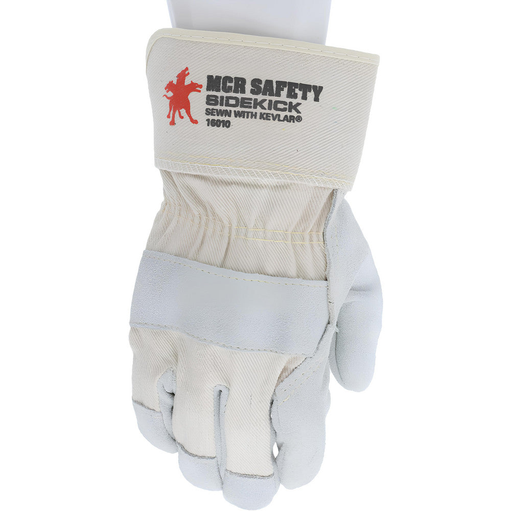 MCR Safety 16010M Work Gloves Sidekick® 16010, Size Medium, Fleece Lined, Cowhide Leather, General Purpose
