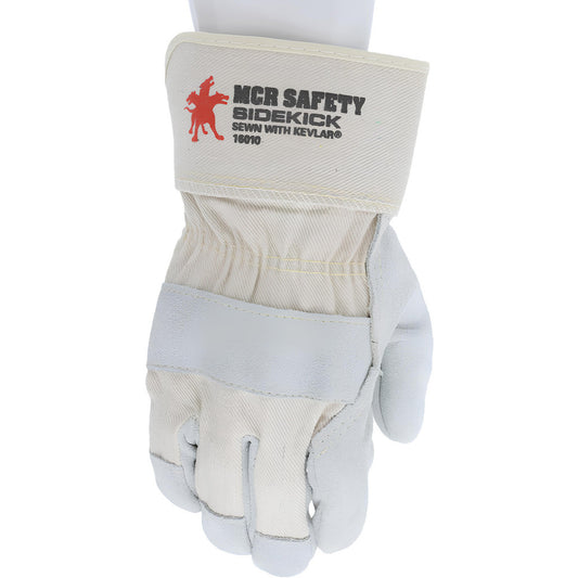 MCR Safety 16010M Work Gloves Sidekick® 16010, Size Medium, Fleece Lined, Cowhide Leather, General Purpose