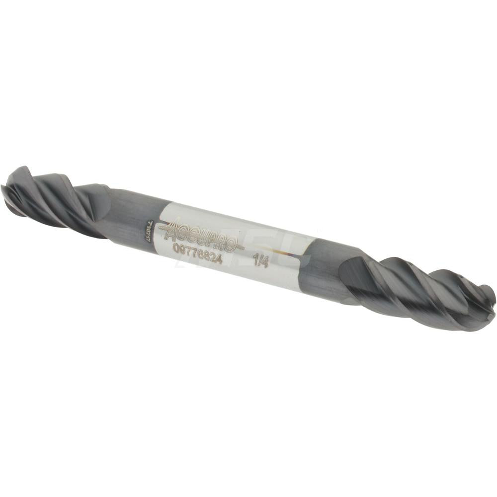 Accupro 09776824 Ball End Mill 0.25" Dia, 0.5" LOC, 4 Flute, Solid Carbide