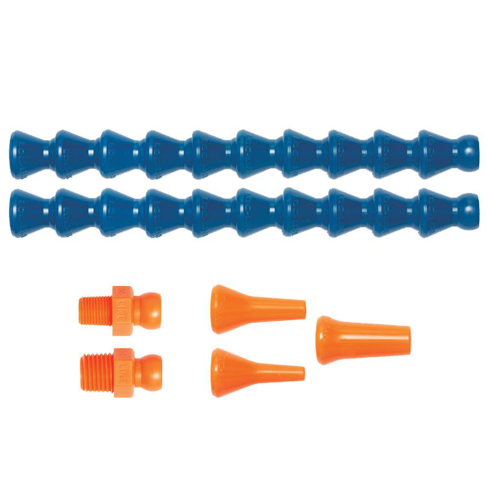 Loc-Line 40413 13" Hose Length, 1/16, 1/4 & 1/8" Nozzle Dia, 1/4" Hose ID, Coolant Hose Kit