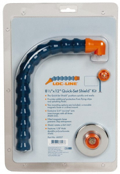 Loc-Line 60527 Base & Shield Polycarbonate, 8-1/2" Wide, 12" Long, 1/8" Thick