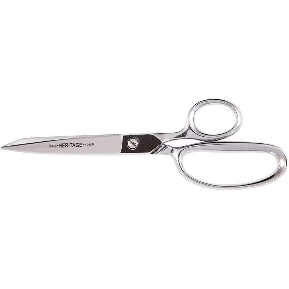 Heritage Cutlery 108LR Scissors & Shears 8-1/2" OAL, 3-1/2" LOC, Chrome-Plated Blades