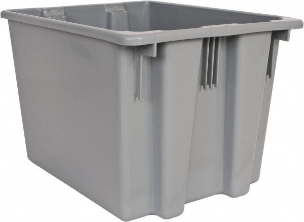Rubbermaid FG172200GRAY Rubbermaid Commercial Products, 1.6 Cubic Foot, Gray, Tote/Box, Durable Box