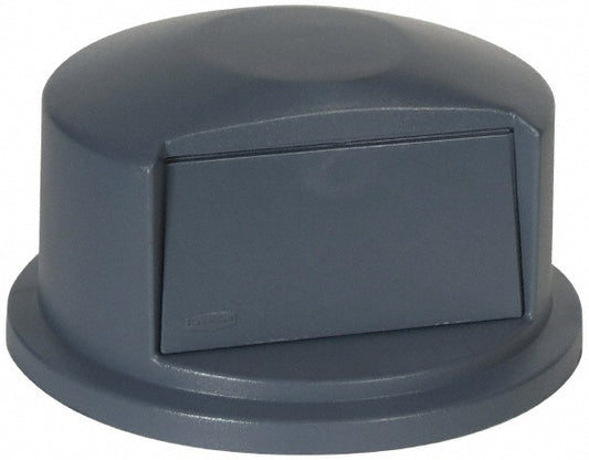 Rubbermaid FG263788GRAY Rubbermaid Commercial BRUTE Dome Top Swing Door Lid for 32 Gallon Waste Containers, Plastic, Gray