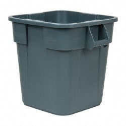 Rubbermaid FG352600GRAY Rubbermaid Commercial Square BRUTE 28-Gallon Trash Can without Lid, Gray