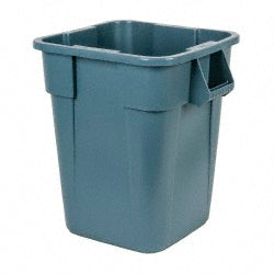 Rubbermaid FG353600GRAY Rubbermaid Commercial LLDPE Square BRUTE 40-Gallon Trash Can without Lid, Gray