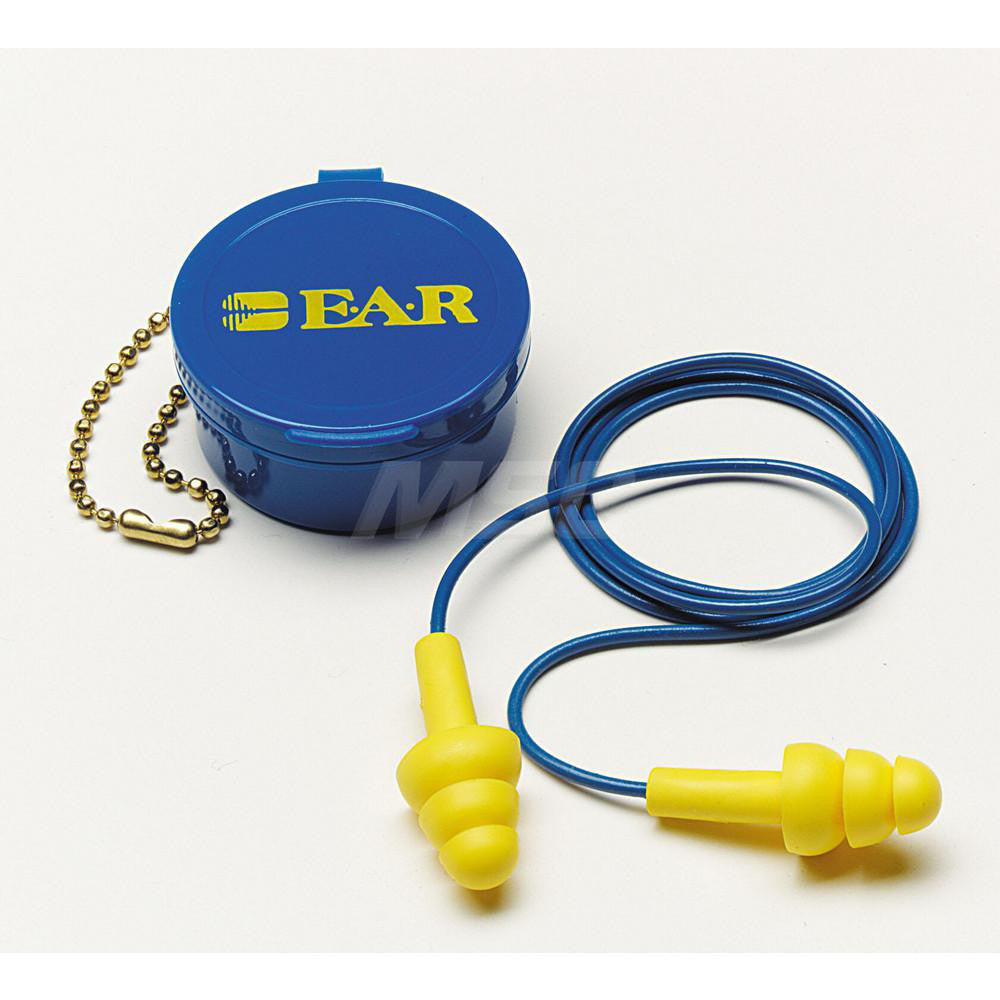3M 7000002322 Earplug 25dB, Foam, Flanged, Push-In Stem, Corded
