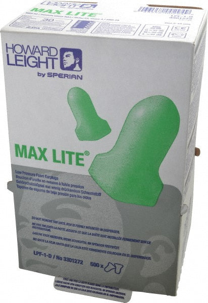 Howard Leight LPF-1-D Earplug Dispenser Refill 500Pr, Non-Polyvinylchloride Foam, Contoured & T-Shape, 30dB