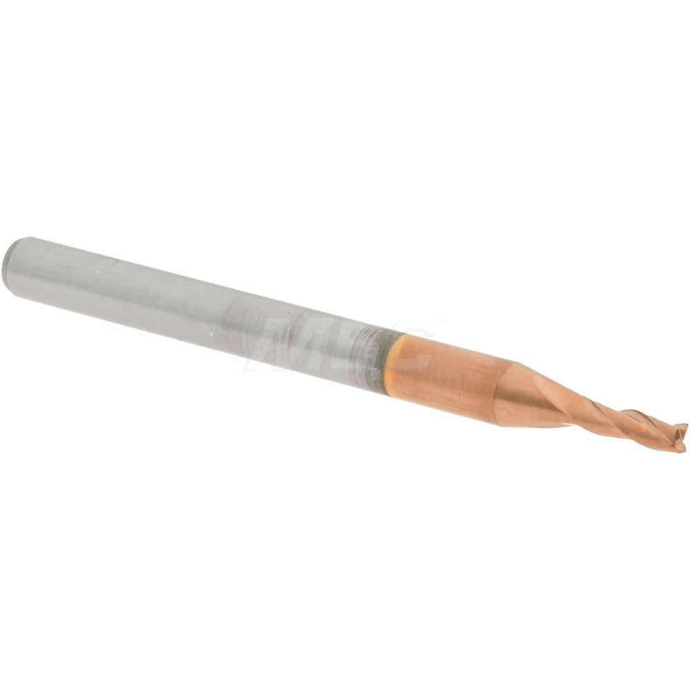Accupro 09798349 Square End Mill 1/16'' Dia, 3/16'' LOC, 1/8'' Shank Dia, 1-1/2'' OAL, 3 Flutes, Solid Carbide