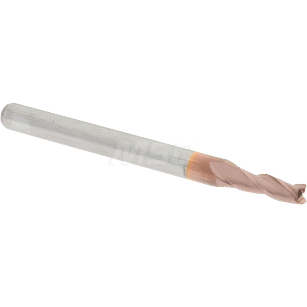 Accupro 09798372 Square End Mill 3/32'' Dia, 9/32'' LOC, 1/8'' Shank Dia, 1-1/2'' OAL, 3 Flutes, Solid Carbide