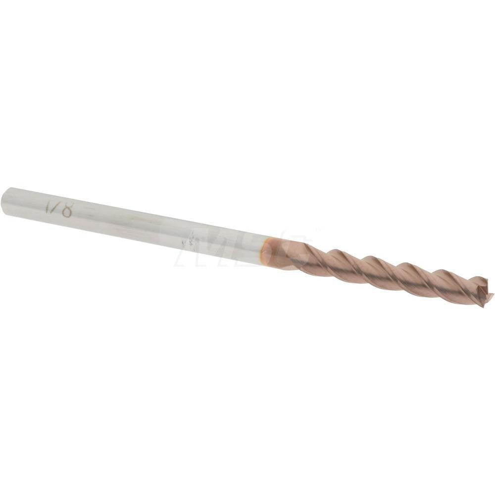 Accupro 09798422 Square End Mill 1/8'' Dia, 3/4'' LOC, 1/8'' Shank Dia, 2-1/4'' OAL, 3 Flutes, Solid Carbide