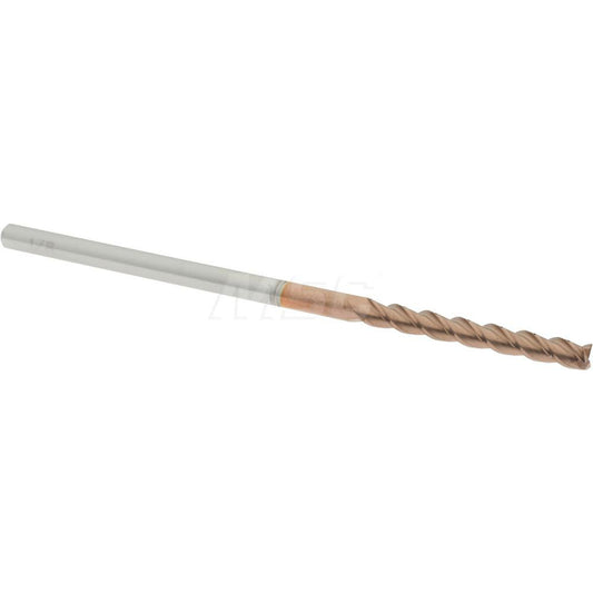 Accupro 09798430 Square End Mill 1/8'' Dia, 1'' LOC, 1/8'' Shank Dia, 3'' OAL, 3 Flutes, Solid Carbide