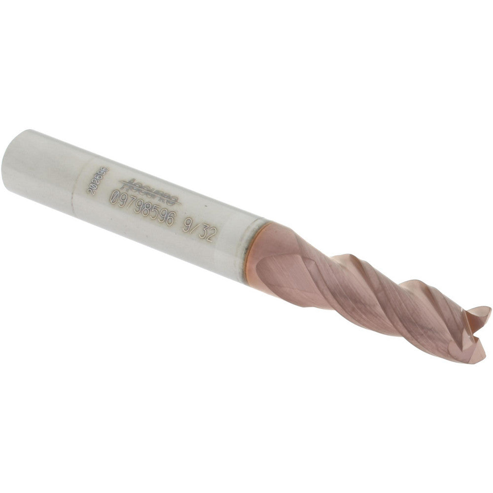 Accupro 09798596 Square End Mill 9/32'' Dia, 3/4'' LOC, 5/16'' Shank Dia, 2-1/2'' OAL, 3 Flutes, Solid Carbide
