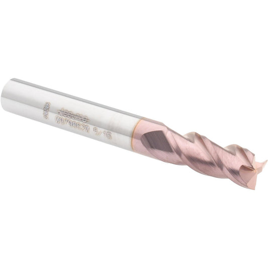 Accupro 09798620 Square End Mill 5/16'' Dia, 3/4'' LOC, 5/16'' Shank Dia, 2-1/2'' OAL, 3 Flutes, Solid Carbide