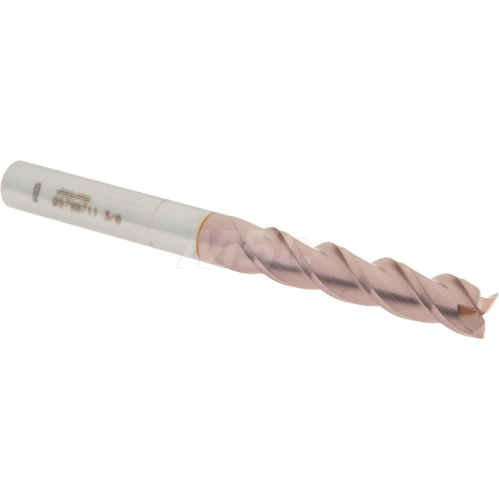 Accupro 09798711 Square End Mill 3/8'' Dia, 1-3/4'' LOC, 3/8'' Shank Dia, 4'' OAL, 3 Flutes, Solid Carbide