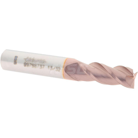 Accupro 09798737 Square End Mill 13/32'' Dia, 1'' LOC, 7/16'' Shank Dia, 2-3/4'' OAL, 3 Flutes, Solid Carbide