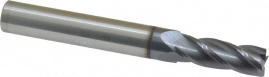 Kyocera SGS Precision Tools 30008 Square End Mill 9/32" Dia, 3/4" LOC, 4 Flute, Solid Carbide