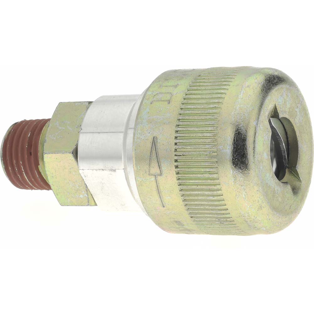 Value Collection 2342082511 Pneumatic Hose Coupling 1/4" Thread, 1-1/8" Body Dia, Schrader Twist-Lock Interchange