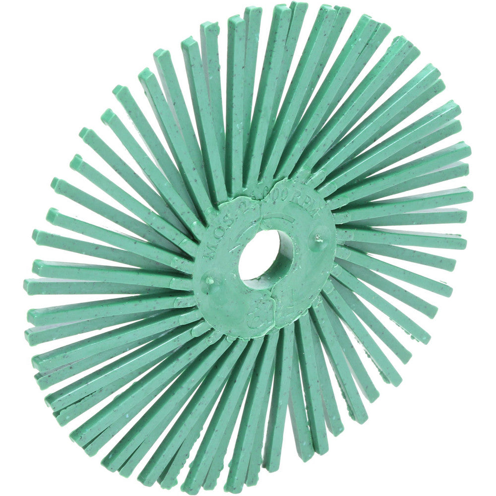 3M 7100138323 Radial Bristle Brush Plain Arbor Connection, 3/8" Arbor Hole