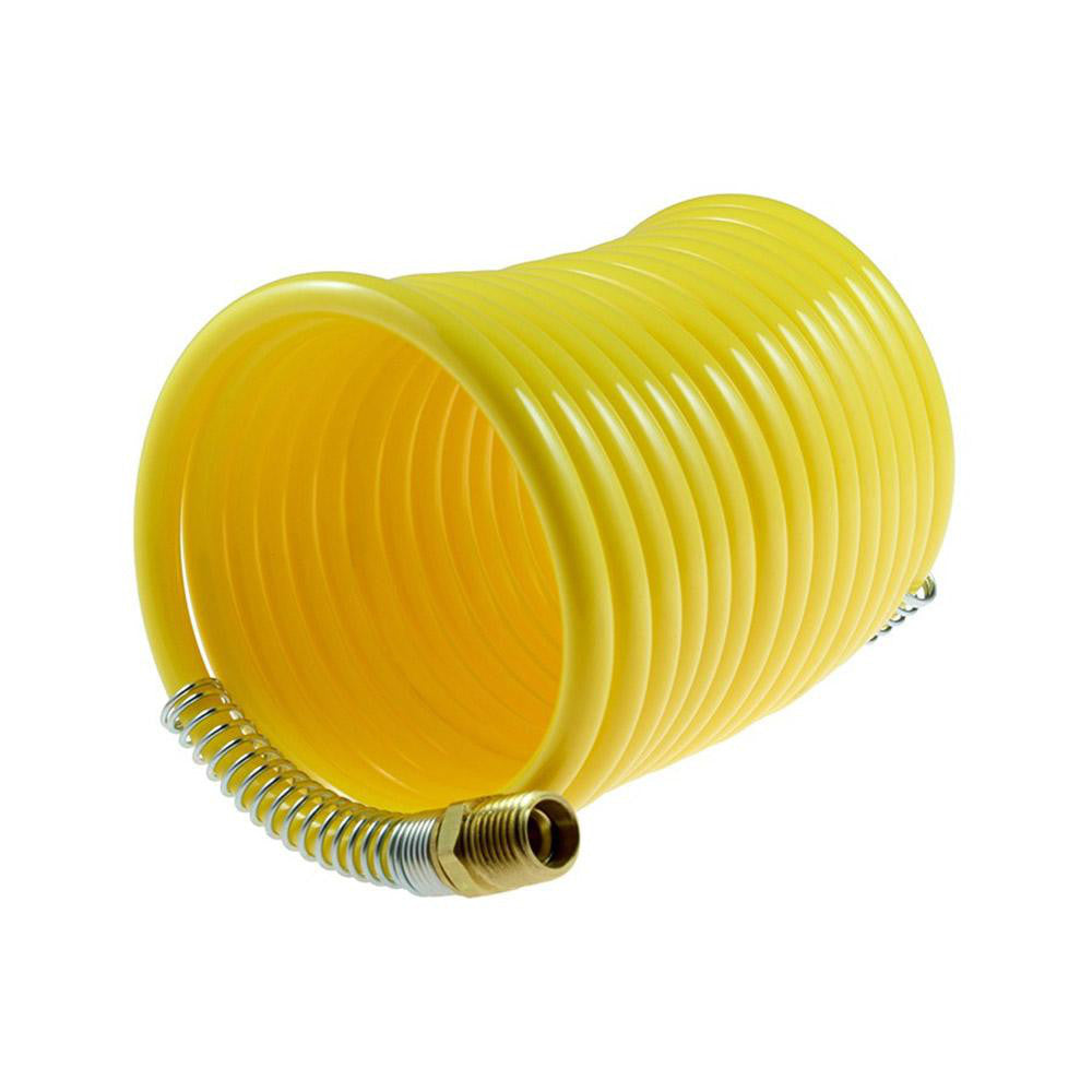 Coilhose Pneumatics N14-25 Coiled & Self Storing Hose 1/4" ID, 25' Long, Male Rigid x Male Rigid