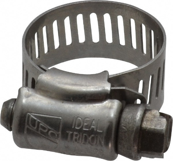 Ideal Tridon 620008706 Worm Gear Clamp SAE 8, 7/16 to 1" Dia, Stainless Steel Band
