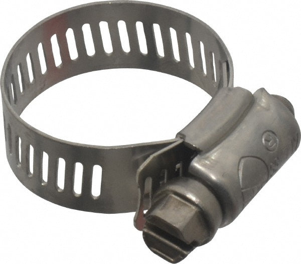 Ideal Tridon 620012706 Worm Gear Clamp SAE 12, 9/16 to 1-1/4" Dia, Stainless Steel Band